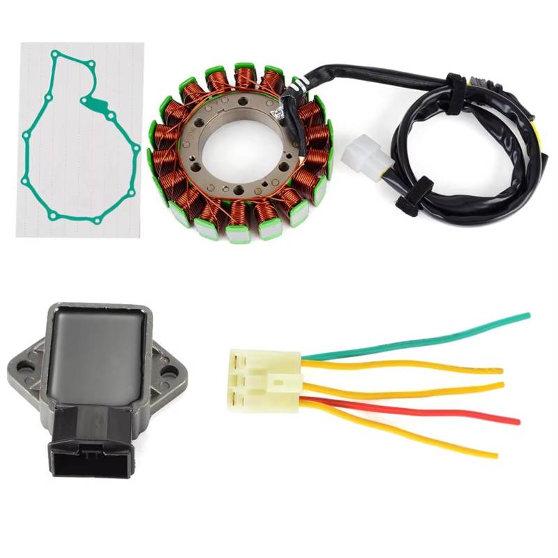 IUKMRT Stator Zündspule Für NV750 Für VT750 C CD C2 C3 Für Shadow 750 ACE Für Deluxe 1997-2000 Mit Dichtung Motor Stator Spule Spannungsreglergleichrichter Zündstatorspule(A) von IUKMRT