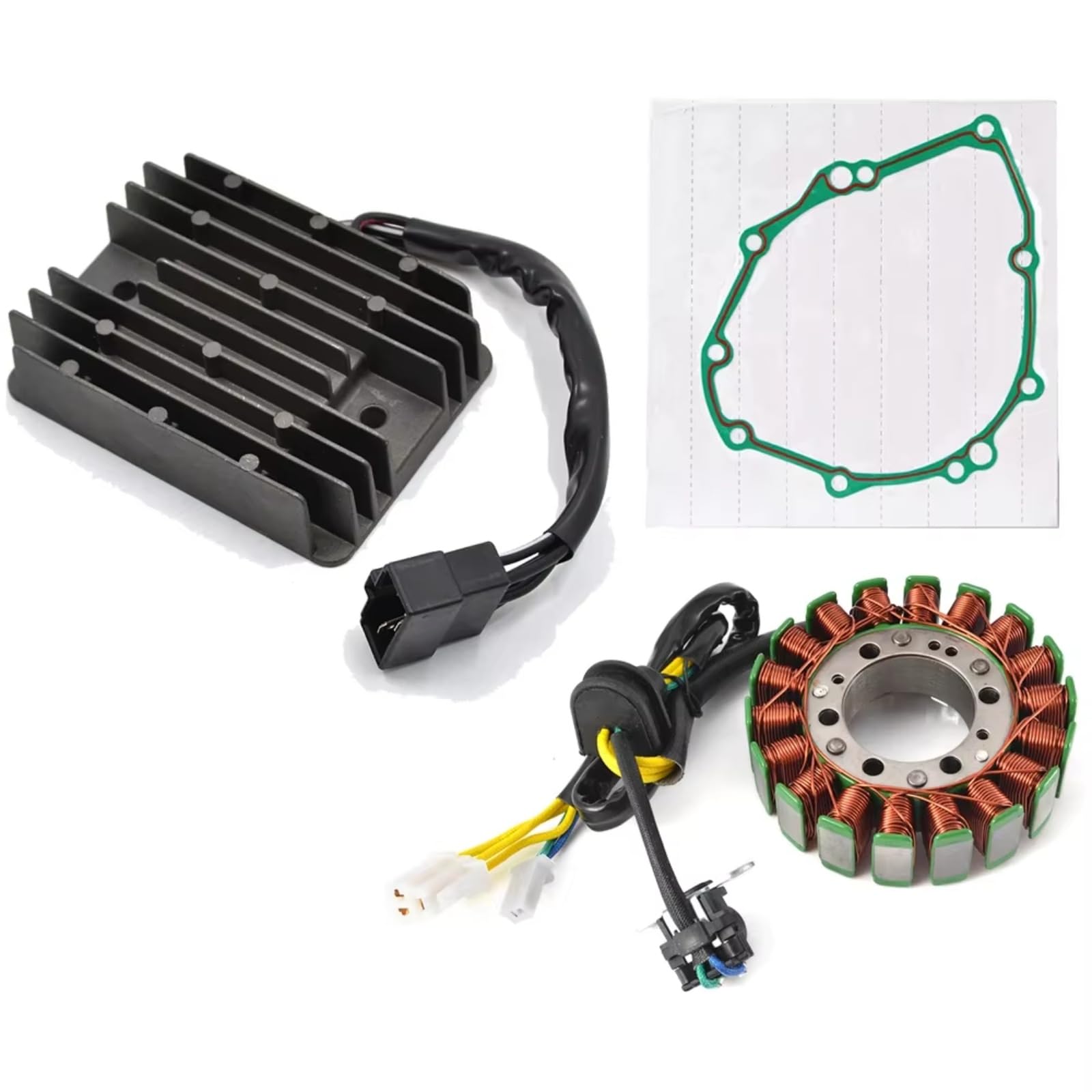 IUKMRT Stator Zündspule Für Suzuki Für GSX 1300 RZ R Für GSX1300 Für Hayabusa 1300 1999-2007 Mit Dichtung Motor Stator Spule + Spannung Regler Gleichrichter Zündstatorspule(A) von IUKMRT