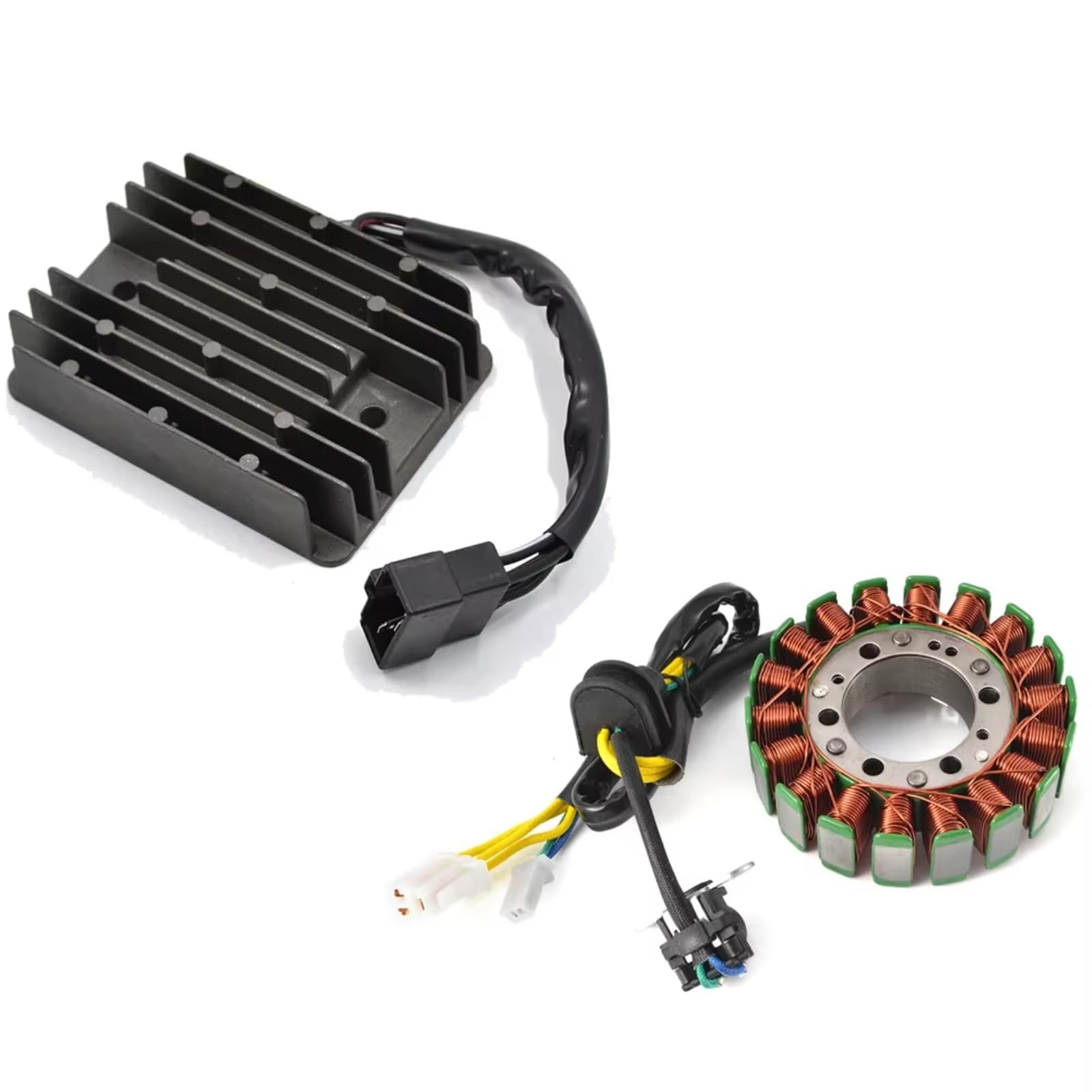 IUKMRT Stator Zündspule Für Suzuki Für GSX 1300 RZ R Für GSX1300 Für Hayabusa 1300 1999-2007 Mit Dichtung Motor Stator Spule + Spannung Regler Gleichrichter Zündstatorspule(D) von IUKMRT