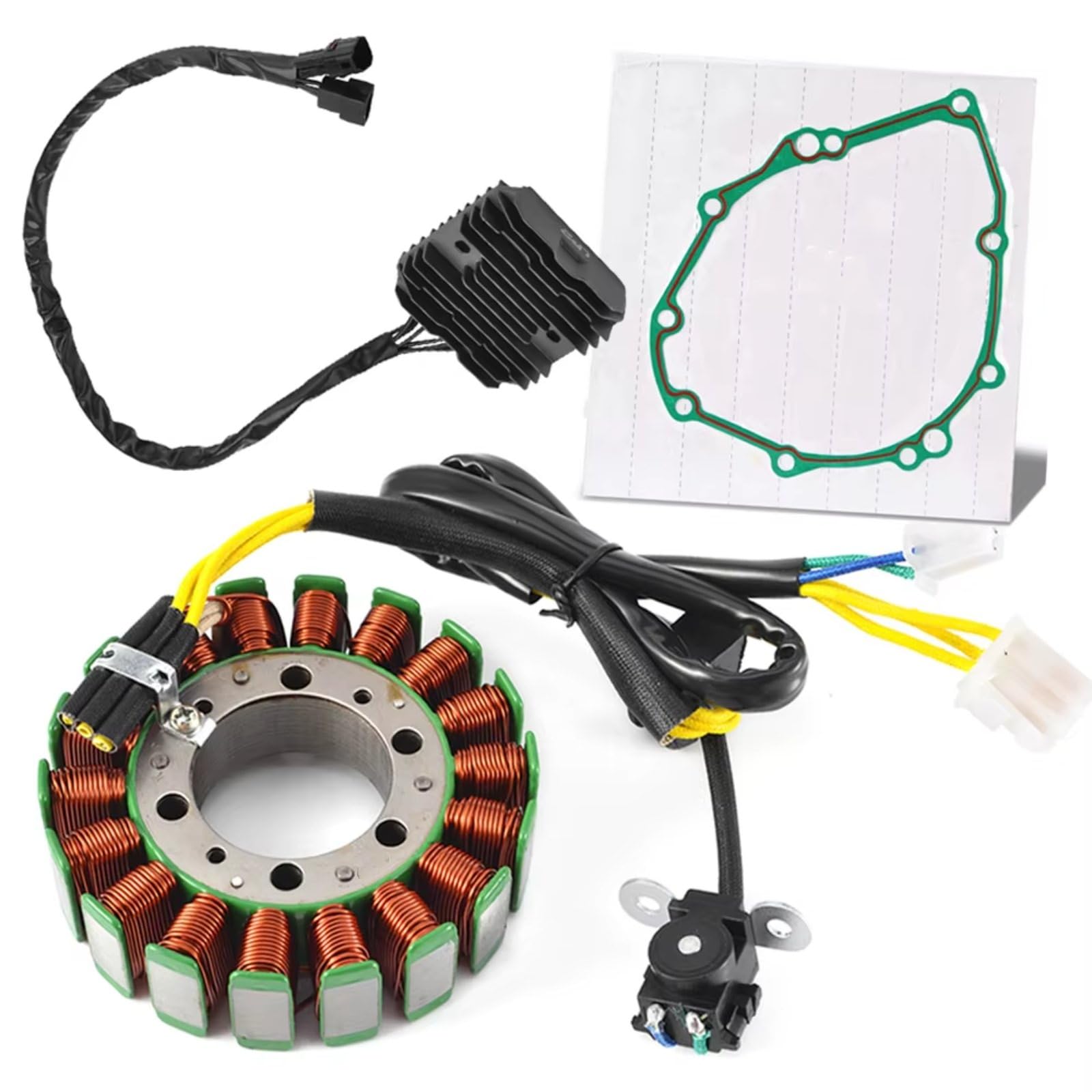 IUKMRT Stator Zündspule Für Suzuki Für GSX1300 Für B-König 1300 Für GSX1300R Für GSX1300 Für Hayabusa 1300 2008-2012 Regler Gleichrichter Motorrad Stator Spule Dichtung Zündstatorspule(A) von IUKMRT