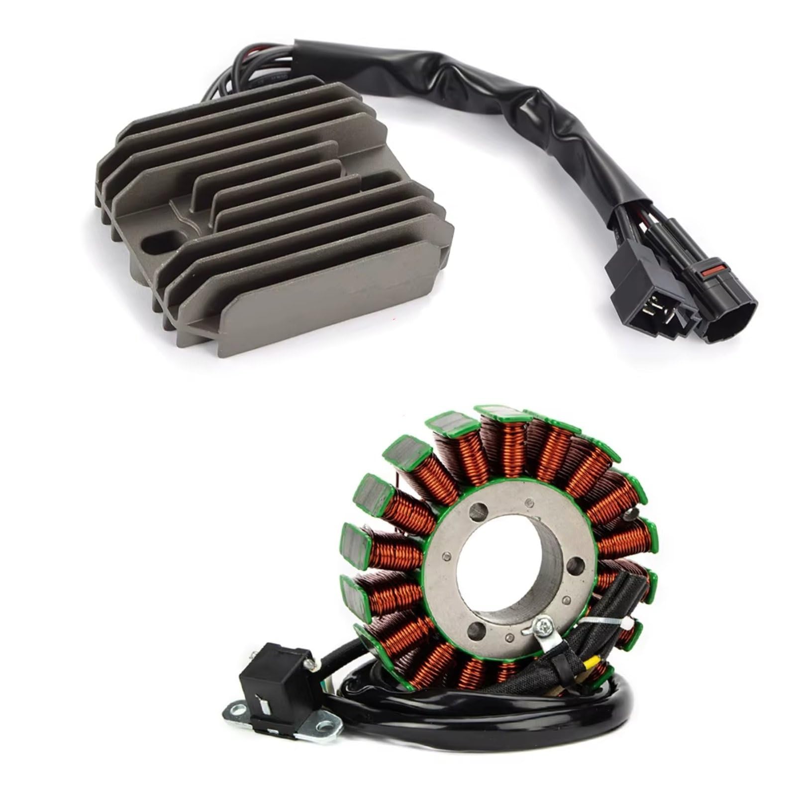 IUKMRT Stator Zündspule Für Suzuki Für SV650 2003-2012 ABS Für SV650S Für DL650 Für V-Strom Für VStrom 2007-2016 Mit Dichtung Stator Spule Gleichrichter Zündstatorspule(NO Gasket) von IUKMRT