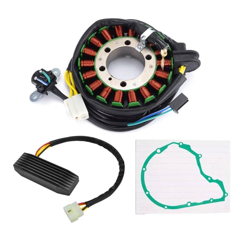 IUKMRT Stator Zündspule Für Suzuki VS600 VS800 Für VS600GL Für Intruder 600 800 1992-1997 Motorrad Magneto Stator Spule Gleichrichter Mit Dichtung Zündstatorspule(Coil Rectifier Gaske) von IUKMRT