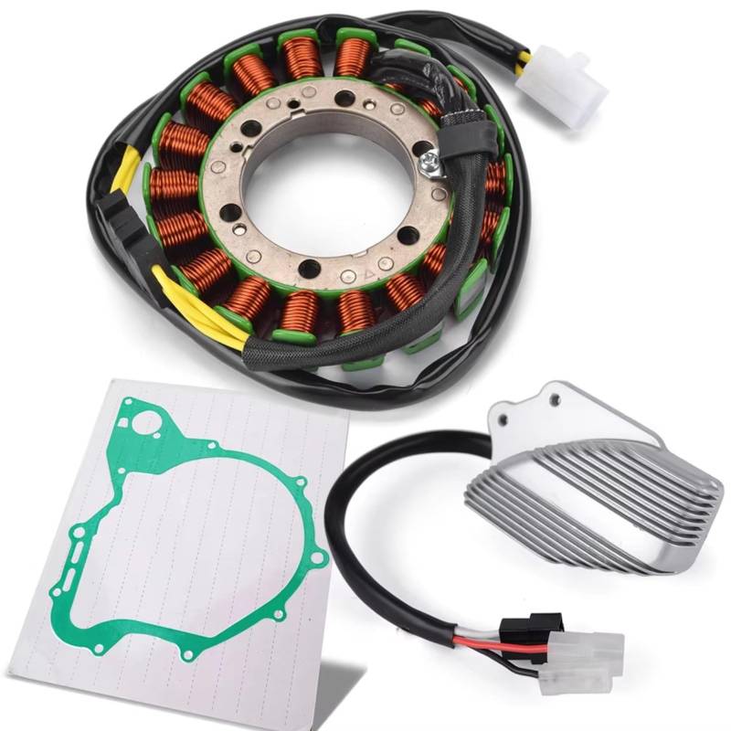 IUKMRT Stator Zündspule Für XV500 Für Virago 500 1998 Für XV535 Für Virago 535 1997-2003 Stator Spule + Regler Gleichrichter Mit Dichtung Zündstatorspule(A) von IUKMRT
