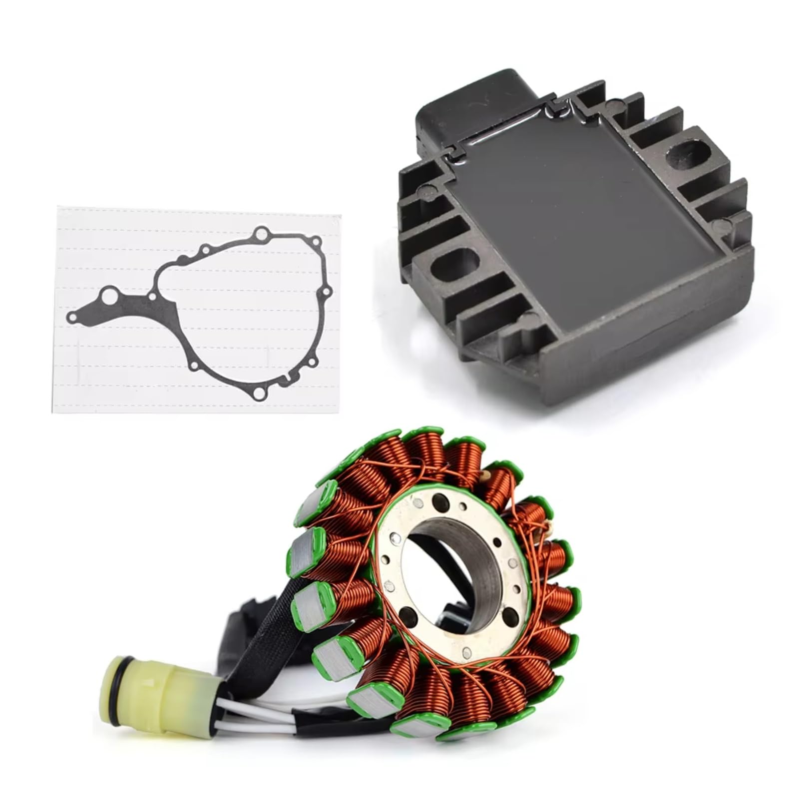IUKMRT Stator Zündspule Für YFM250 R Für Raptor 250 2008-2013 Mit Dichtung Motor Stator Spule + Spannungsreglergleichrichter Zündstatorspule(A) von IUKMRT