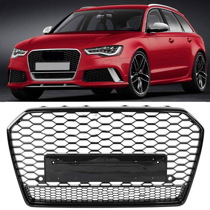 Auto Front Kühlergrille für Audi A6 S6 C7 2015-2018,Front Nieren Kühlergrill Front stoßstange Gitter Waben Grill Dauerhaft von DECI