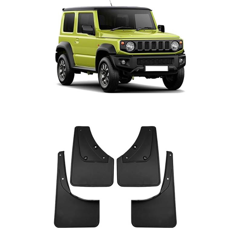 CoRser 4 Stück Auto Gummi Schmutzfänger, Für Suzuki Jimny 2019-2023 Auto Vorne Hinten Kratzfest Spritzschutz Kotflügel Protection Styling ZubehöR von IUSOT