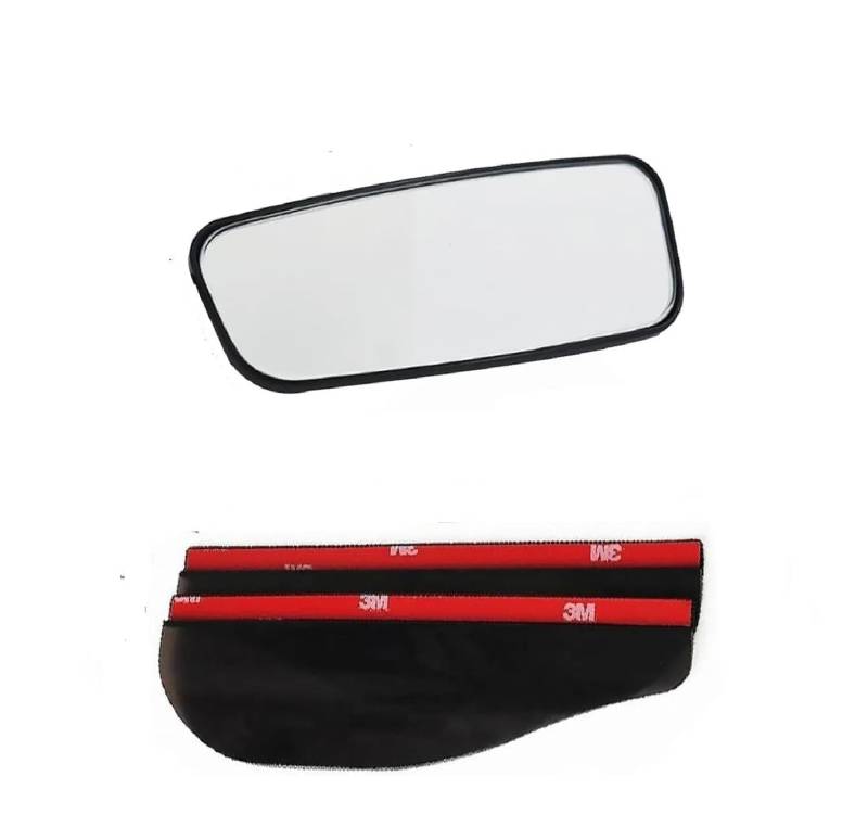 IUSOT 2PCS Toter Winkel Spiegel Auto mit Seitenspiegel Regenschutz 360°Verstellbarer Weitwinkel Rückspiegel Wasserdichter HD-Kompaktspiegel Randloser Konvexer Seitenspiegel für Autos SUV RV Motorräder von IUSOT