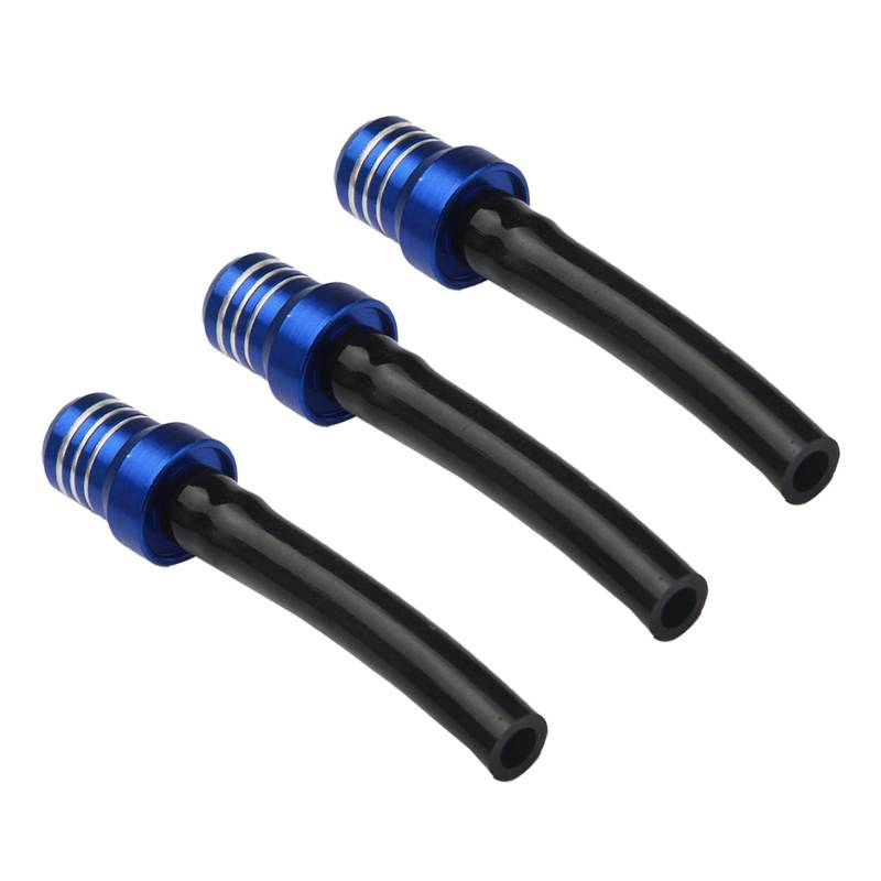 IUVWISN 3 Stück Dirt Bike Gas Tankdeckel Ventil Kraftstoff Gas Tank Entlüftung Motorrad Entlüftungsschlauch Aluminium Entlüftungsentlüftung Kraftstofftank für Off-Road Enduro ATV Quad Blau von IUVWISN