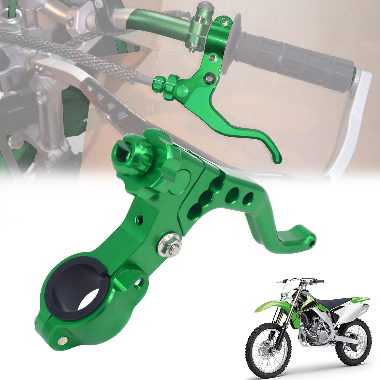 IUVWISN Dirt Bike Stunt Kurzer Kupplungshebel Aluminium Kurzer Kupplungshebel 1 zoll Universell passend für 22mm 7/8'' Lenker,3 Gänge verstellbar,für CRF KLX RMZ DRZ KX RM YZ SX EXC XC ATV,Grün IUVWISN Dirt Bike Stunt Kurzer Kupplungshebel Aluminium Kurzer Kupplungshebel 1 zoll Universell passend für 22mm 7/8'' Lenker,3 Gänge verstellbar,für CRF KLX RMZ DRZ KX RM YZ SX EXC XC ATV,Grün von IUVWISN