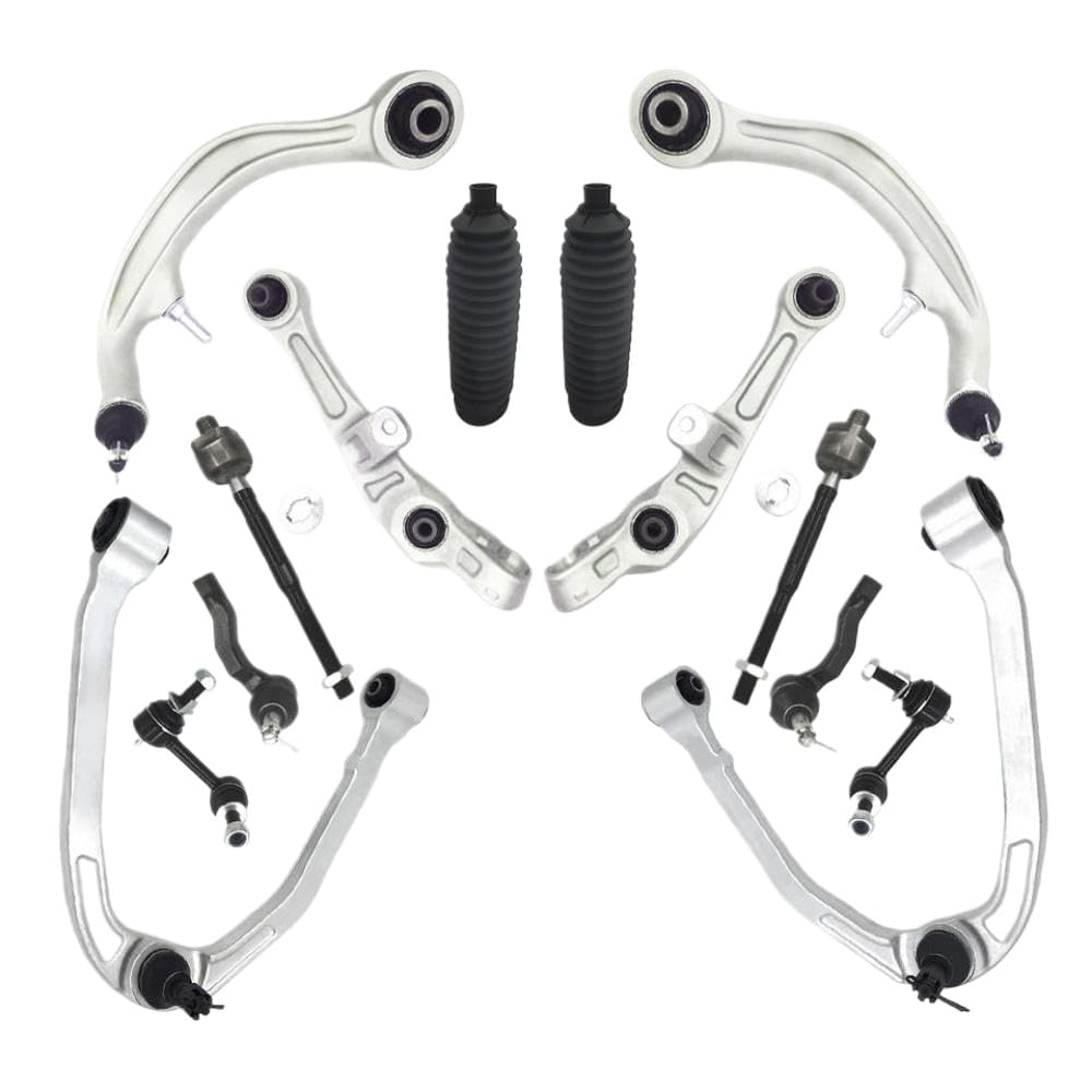 14pcs Suspensions -Kit einschließlich vorderer oberer unterer Steuerarm Arm Stange Stiefelableuchter kompatibel mit G35 350Z 2003 bis 2009 14pcs Suspensions -Kit einschließlich vorderer oberer unterer Steuerarm Arm Stange Stiefelableuchter kompatibel mit G35 350Z 2003 bis 2009 von IVLAZLRG