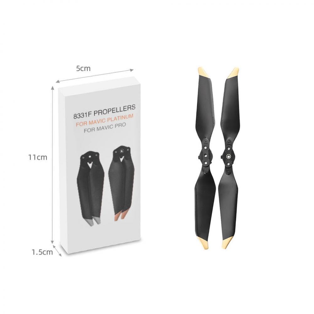 2 Pack 8331 Niedriggeräusche Schnellfreisetzungs -Requisiten kompatibel mit Pro -Platin -Drohnen -Zubehör -Ersatz(Gold) von IVLAZLRG