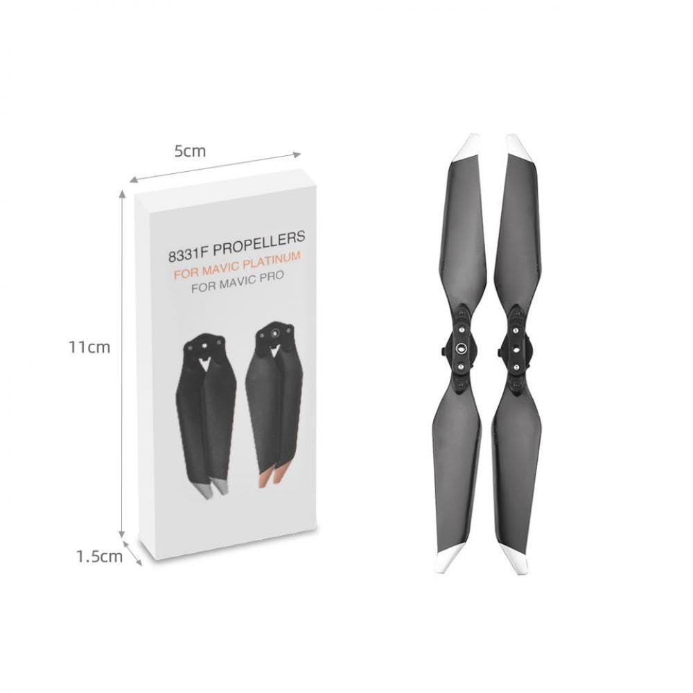 2 Pack 8331 Niedriggeräusche Schnellfreisetzungs -Requisiten kompatibel mit Pro -Platin -Drohnen -Zubehör -Ersatz(Silver) von IVLAZLRG