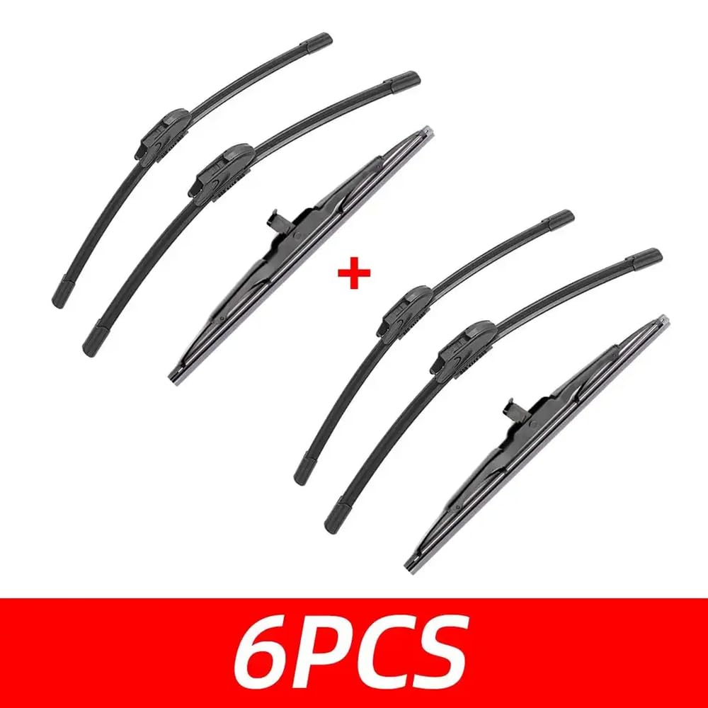3PCS-Wischer-Set für 2002-2012 Fusion vorne und hintere Windschutzscheiben-Scheibenwischer Autozubehör kompatibel(6 PCS) von IVLAZLRG