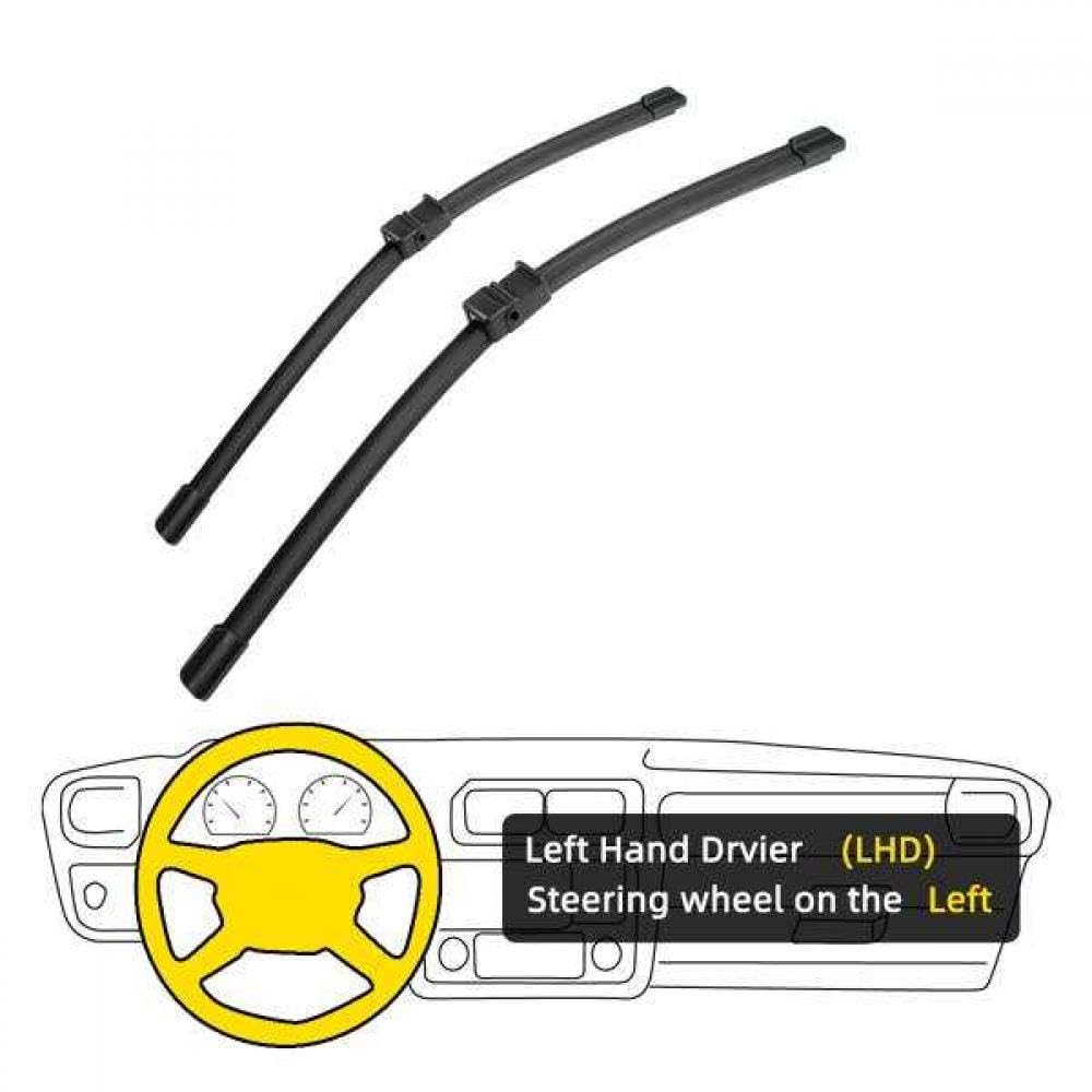 Auto Windschutzscheibe Scheibenwischer kompatibel mit Espace IV 2003-2014 Gummi 30 Zoll und 28 Zoll Windschutzscheibenzubehör(2 PCS) von IVLAZLRG