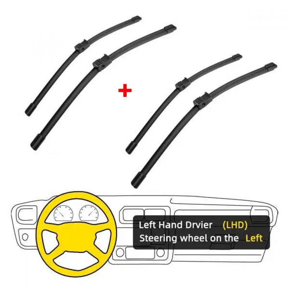 Auto Windschutzscheibe Scheibenwischer kompatibel mit Espace IV 2003-2014 Gummi 30 Zoll und 28 Zoll Windschutzscheibenzubehör(4 PCS) von IVLAZLRG