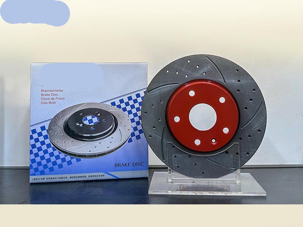 Autorbremsrotoren Bremsscheiben kompatibel mit Dongfeng 580 Aeolus riesiger AX7 DF6 Fengon IX5 H30 T5 zum Auflösen von Bremsschütteln(Red) von IVLAZLRG