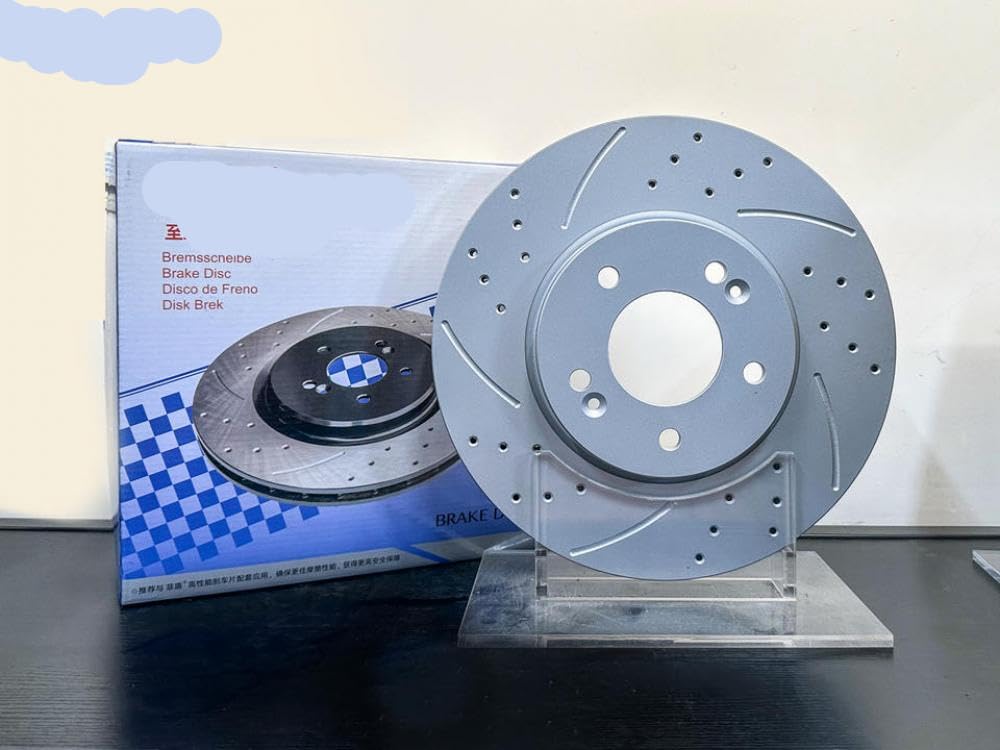 Autorbremsrotoren Bremsscheiben kompatibel mit Dongfeng 580 Aeolus riesiger AX7 DF6 Fengon IX5 H30 T5 zum Auflösen von Bremsschütteln(Silver) von IVLAZLRG