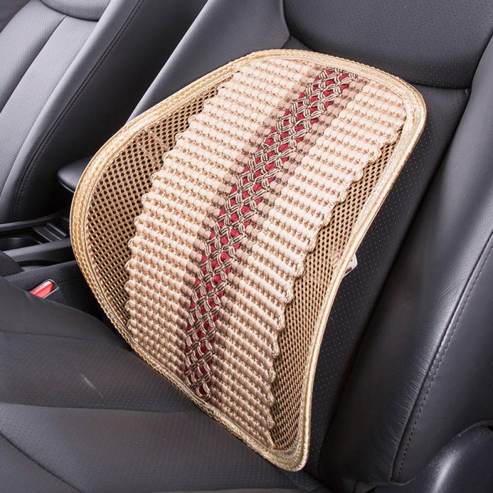 Autositz- und Bürostuhl Lendenwirtschaftsunterstützungskissen mit Massage -Massage -Message Black Mesh Back Pad für Fahrer(A) von IVLAZLRG