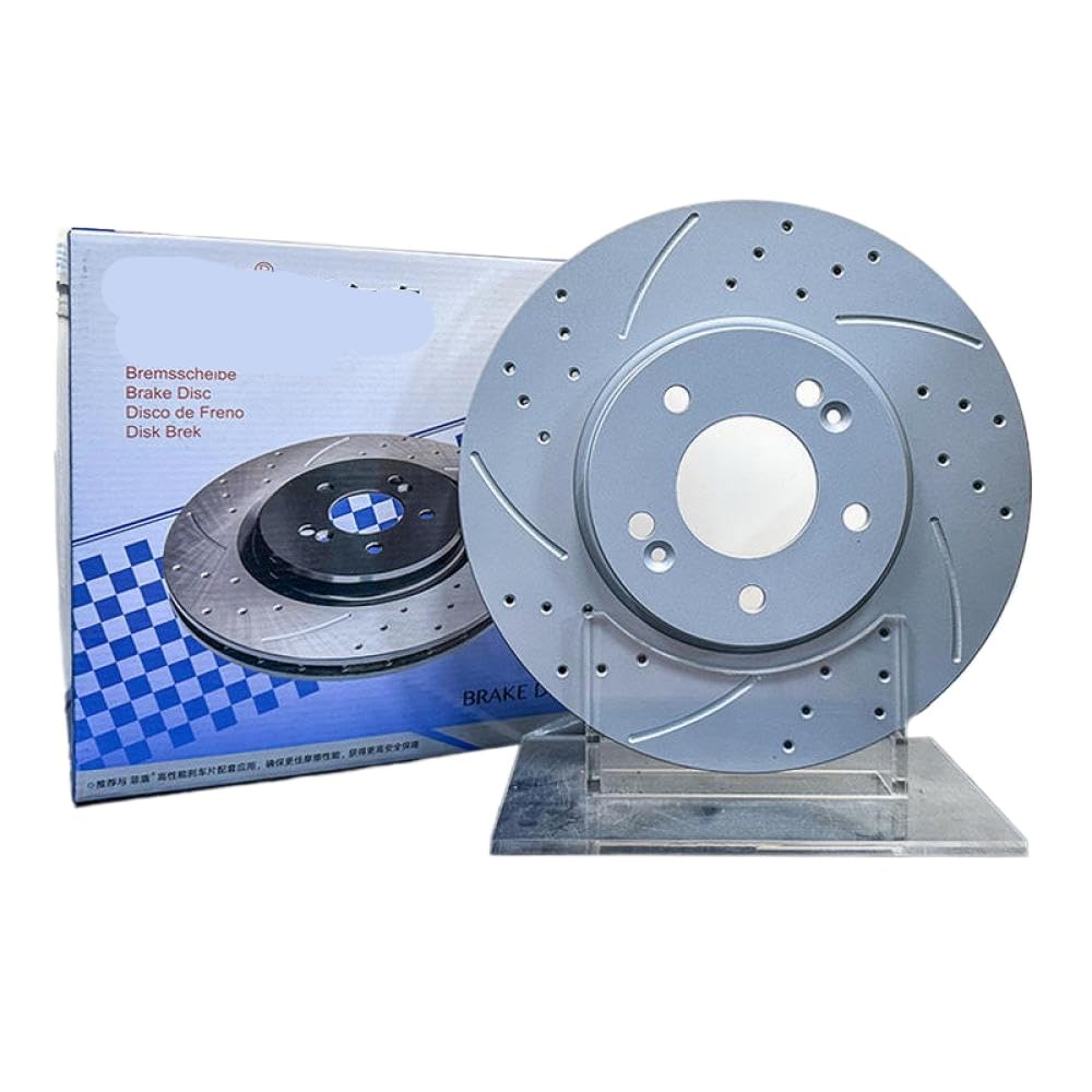Bohrer geschlitzte Bremsscheiben, die mit Bel Air Beretta Biscayne Blazer Bolt Euv Bolt Ev C/K-Serie Camaro kompatibel sind(Silver) von IVLAZLRG