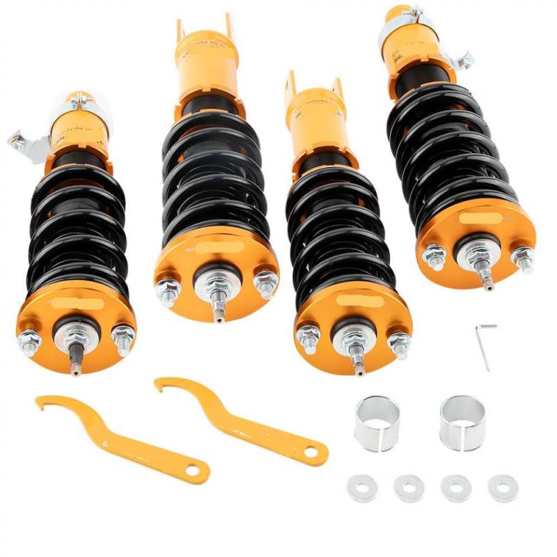 Einstellbare 24 -Wege -Dämpfer -Gewinkelung für Civic CRX 1988 bis 1991 und Integra 1990 bis 1993 DA DB Heckgabeltyp(Gold) von IVLAZLRG