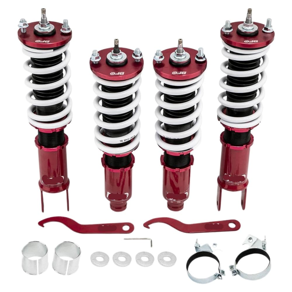 Einstellbarer Coilover Feder-Dämpfer-Suspensionssystem 24 Wege für kompatible Bürger EK EJ 1996-2000 und z. B. Integra DC2 92-95 94-01 Einstellbarer Coilover Feder-Dämpfer-Suspensionssystem 24 Wege für kompatible Bürger EK EJ 1996-2000 und z. B. Integra DC2 92-95 94-01 von IVLAZLRG
