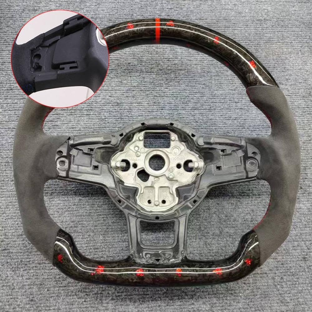 Kohlefaserlenkrad mit für MK7 7,5 GTD GTE R 2013 bis 2020 Polo kompatibel(1-with hole) von IVLAZLRG