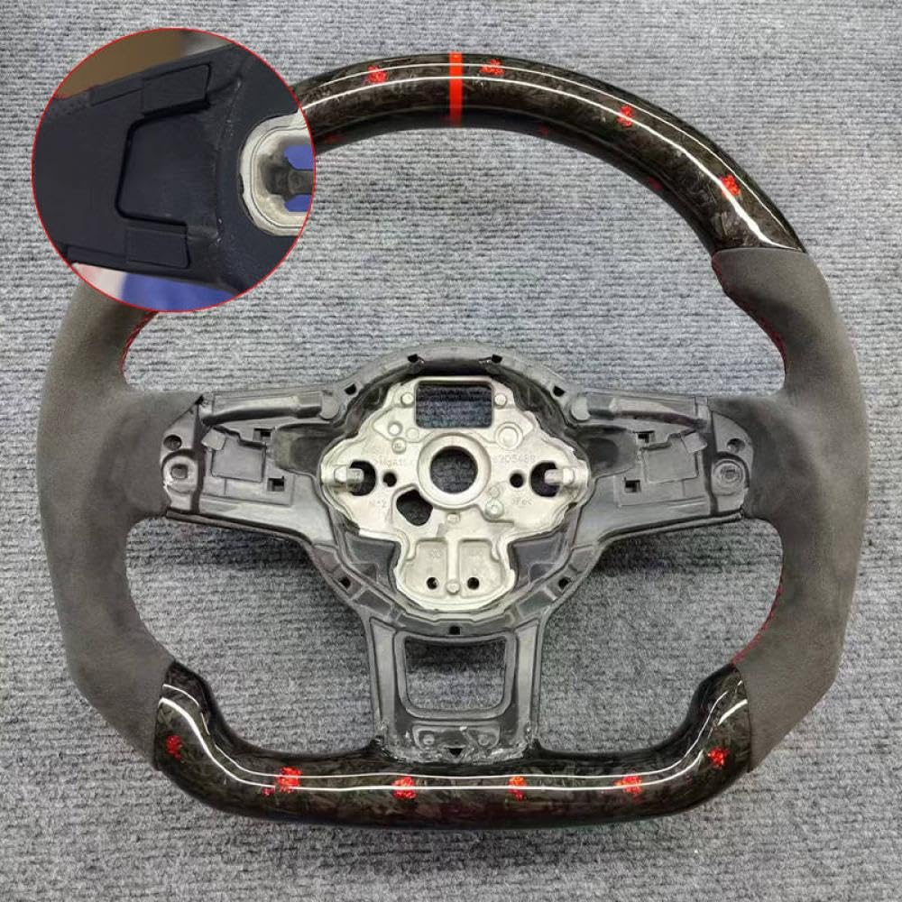 Kohlefaserlenkrad mit für MK7 7,5 GTD GTE R 2013 bis 2020 Polo kompatibel(2-without hole) von IVLAZLRG