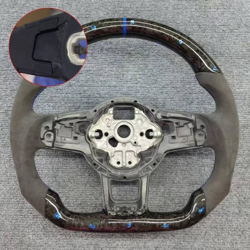 Kohlefaserlenkrad mit für MK7 7,5 GTD GTE R 2013 bis 2020 Polo kompatibel(4-without hole) von IVLAZLRG