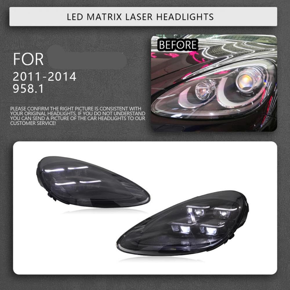 LED-Lasermatrix-Scheinwerfer-Upgrade für 2011-2017 958 kompatibel mit 2024 Stil LED-Lasermatrix-Scheinwerfer-Upgrade für 2011-2017 958 kompatibel mit 2024 Stil von IVLAZLRG