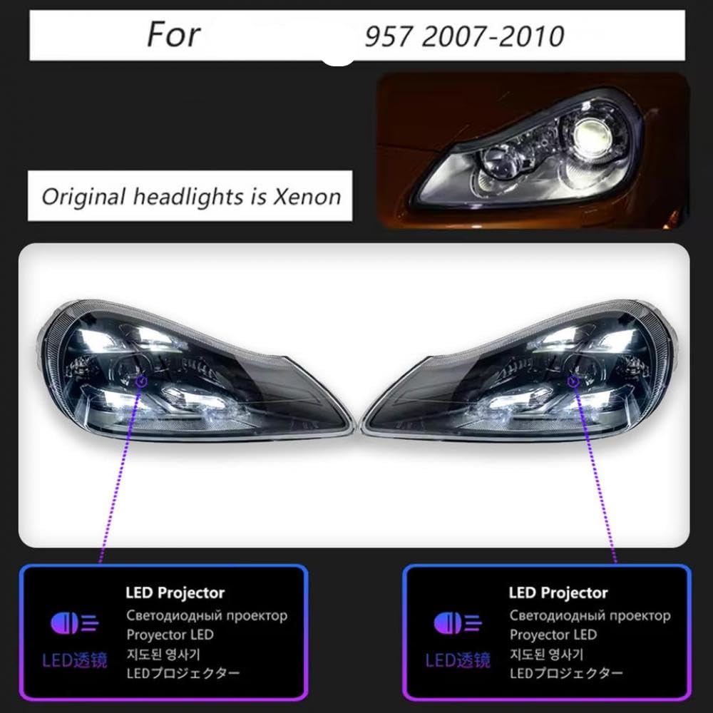 LED-Lasermatrix-Scheinwerfer kompatibel mit 2007-2010 957 Models Frontlampe DRL Auto Zubehör Plug and Play LED-Lasermatrix-Scheinwerfer kompatibel mit 2007-2010 957 Models Frontlampe DRL Auto Zubehör Plug and Play von IVLAZLRG