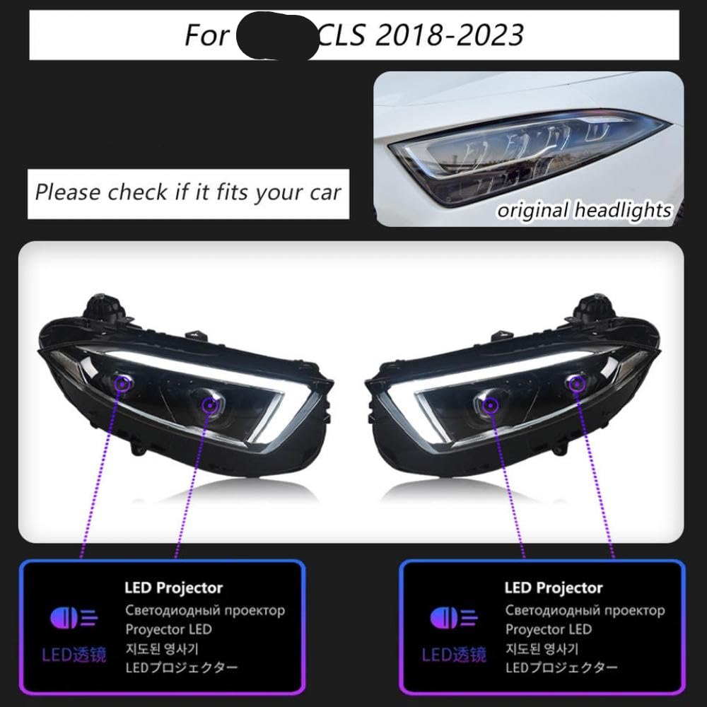 LED-Projektor-Frontlampen für CLS-Scheinwerfer C257 W257 2018-2023 Kompatible Autozubehör mit DRL LED-Projektor-Frontlampen für CLS-Scheinwerfer C257 W257 2018-2023 Kompatible Autozubehör mit DRL von IVLAZLRG