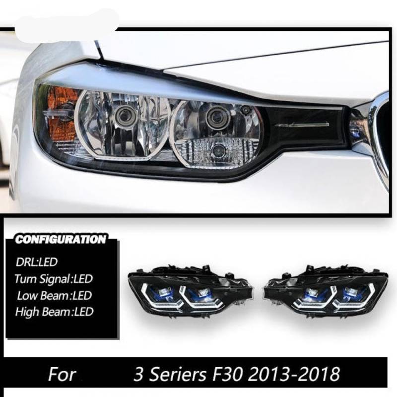 LED-Projektor-Scheinwerfer-Montage für 2015-2018 3 Serie F30 mit tagsüber leuchtender Lichtkompatibilität von IVLAZLRG