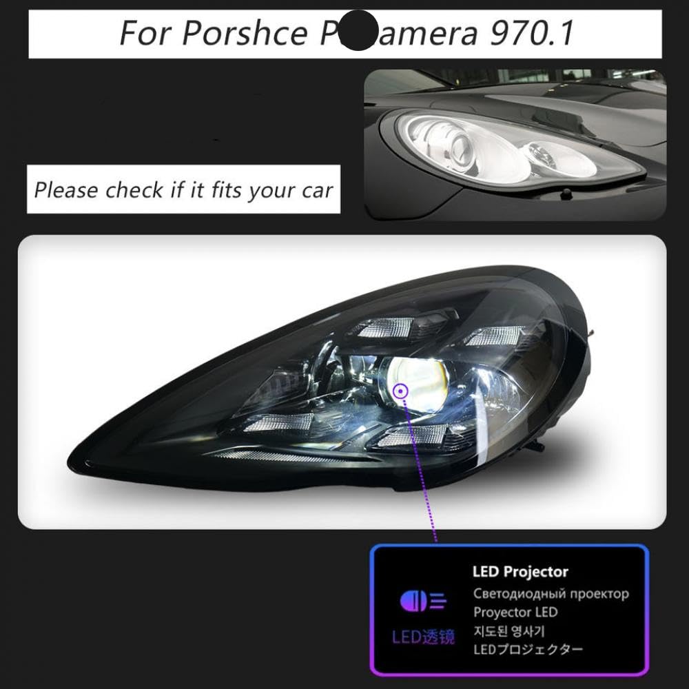 LED-Projektor-Scheinwerfer mit Tagesrunnenlichtkompatibel mit Autozubehör für 2010-2016 Automodelle(10-13 Headlight) von IVLAZLRG
