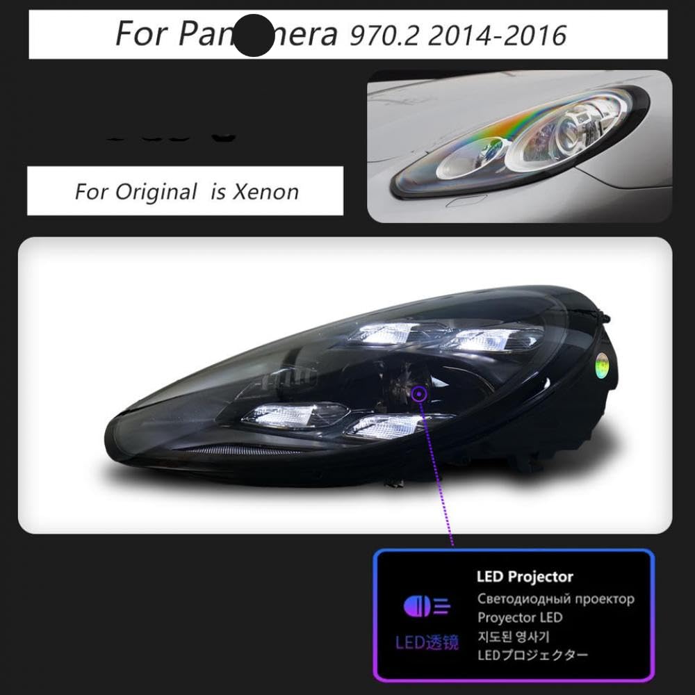 LED-Projektor-Scheinwerfer mit Tagesrunnenlichtkompatibel mit Autozubehör für 2010-2016 Automodelle(14-16 Headlight) von IVLAZLRG