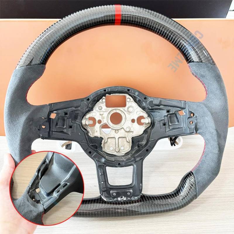 Leder -Carbonfaser -Baugruppenzubehör kompatibel mit MK6 MK7 MK7.5 R Polo 2013 bis 2020(1) von IVLAZLRG
