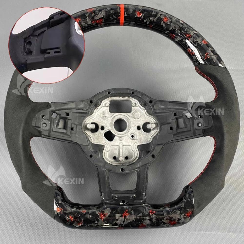 Leder -Carbonfaser -Baugruppenzubehör kompatibel mit MK6 MK7 MK7.5 R Polo 2013 bis 2020(8) von IVLAZLRG