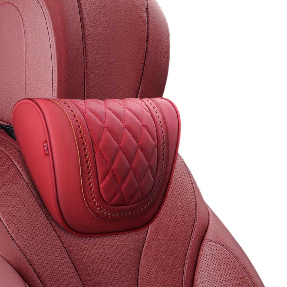 Nappa Leder -Kopfstütze -Kissen für Autositze kompatibel mit M3 M5 x1 x3 x5 Halsstütze Kissenzubehör(B) von IVLAZLRG