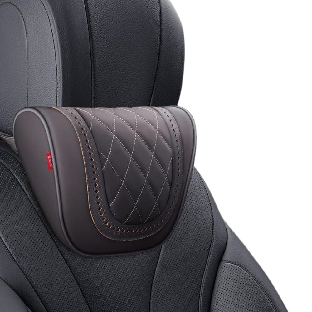 Nappa Leder -Kopfstütze -Kissen für Autositze kompatibel mit M3 M5 x1 x3 x5 Halsstütze Kissenzubehör(C) von IVLAZLRG