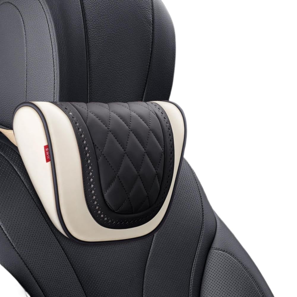 Nappa Leder -Kopfstütze -Kissen für Autositze kompatibel mit M3 M5 x1 x3 x5 Halsstütze Kissenzubehör(H) von IVLAZLRG