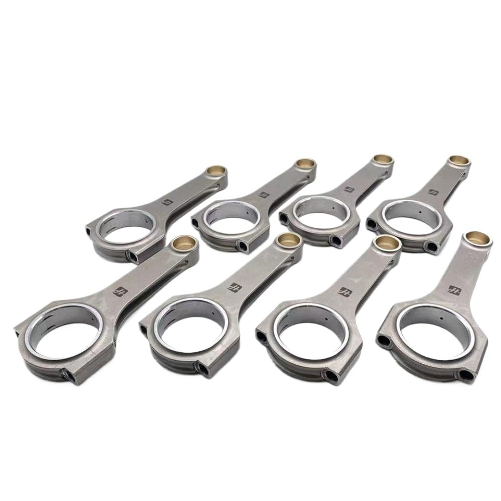 S62 Verbindungsstangen gebohrte geschmiedete H-Strahl-kompatibel mit V8-Motormessungen 141,5 mm 53 mm 22 mm eingestellt für M5 E39 Z8(With HP bolts) von IVLAZLRG