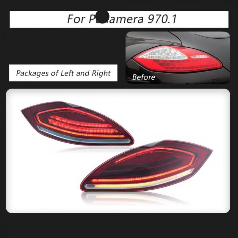 Typy -Projektor -Rücklichter für 2010 bis 2013 Fahrzeuge kompatibel mit 970.1 Modell mit Tagesausgangslicht -Autozubehör(Red) von IVLAZLRG