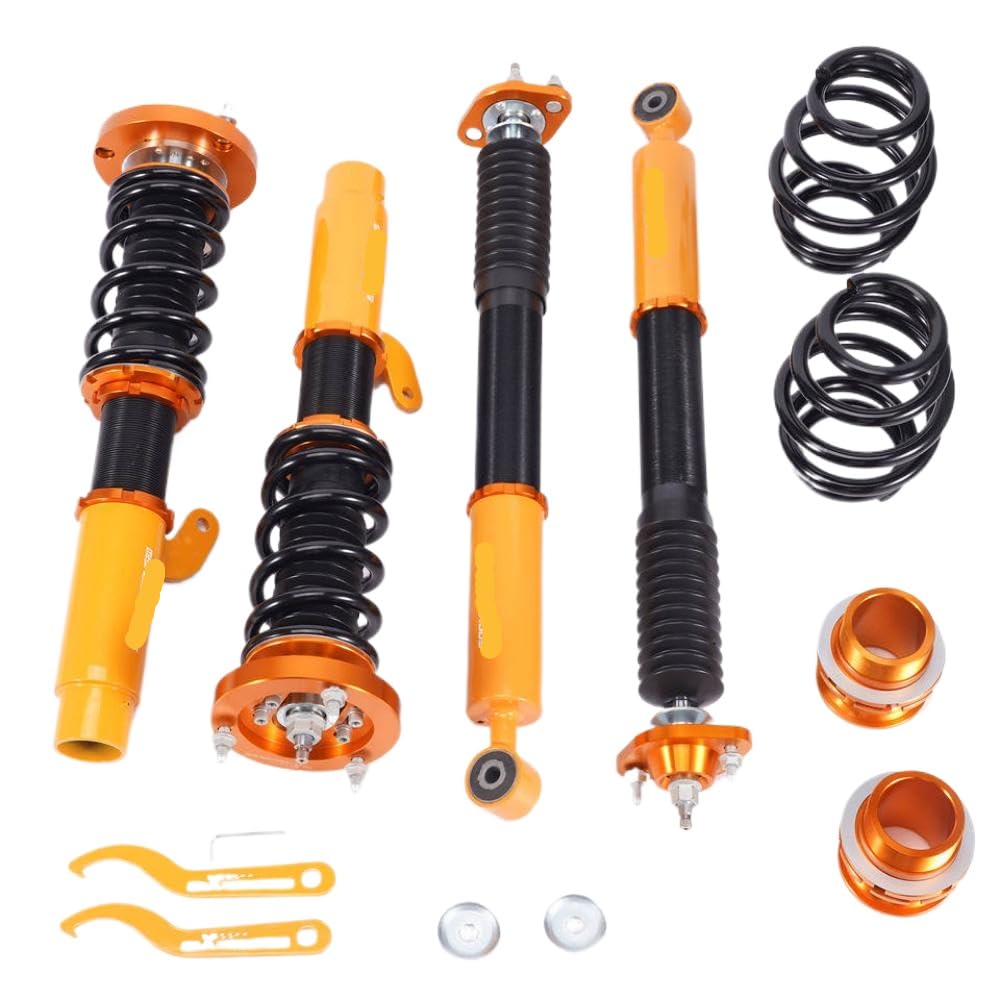 Universal Coilover -Suspensionsschocks 24 -Wege -Einstellungsdämpfer für kompatible E46 -Modelle 320i 325i 330i 1998 bis 2005 Absenkungskit Universal Coilover -Suspensionsschocks 24 -Wege -Einstellungsdämpfer für kompatible E46 -Modelle 320i 325i 330i 1998 bis 2005 Absenkungskit von IVLAZLRG