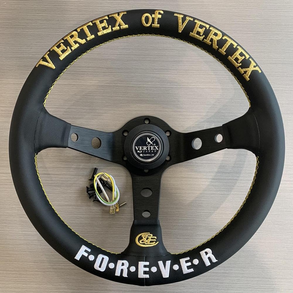 Universal JDM 13inch Drift Sport Lenkrad mit Lederstickerei für Vertex Rennen Universal JDM 13inch Drift Sport Lenkrad mit Lederstickerei für Vertex Rennen von IVLAZLRG