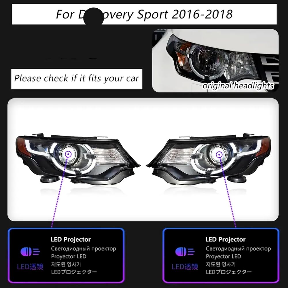 Universal LED-Scheinwerfer-Projektorlampe für 2016-2018 Discovery Sport mit tagsüber leuchtender Automobilzubehör Universal LED-Scheinwerfer-Projektorlampe für 2016-2018 Discovery Sport mit tagsüber leuchtender Automobilzubehör von IVLAZLRG