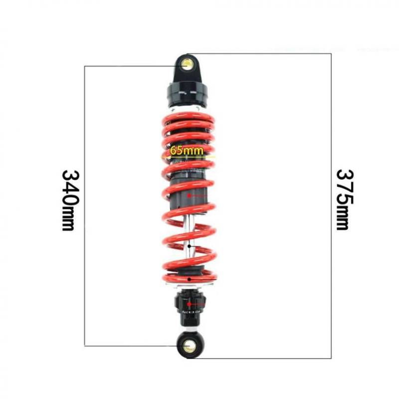 Universeller Motorrad -Heck -Stoßdämpfer 330 mm 340 mm 360 mm kompatibel mit verschiedenen Modellen Dirtbikes ATVs(340mm 1 Pieces) von IVLAZLRG