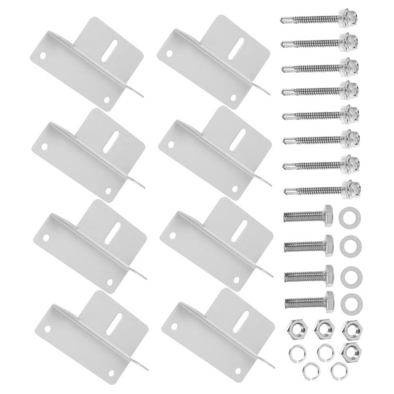 IWOWHERO 1Satz Aluminiumlegierung Solarpanel Halterung Teiliges Stabile und Rostbeständige für Solarmodule für Outdoor Einsatz und Einfache Installation von IWOWHERO