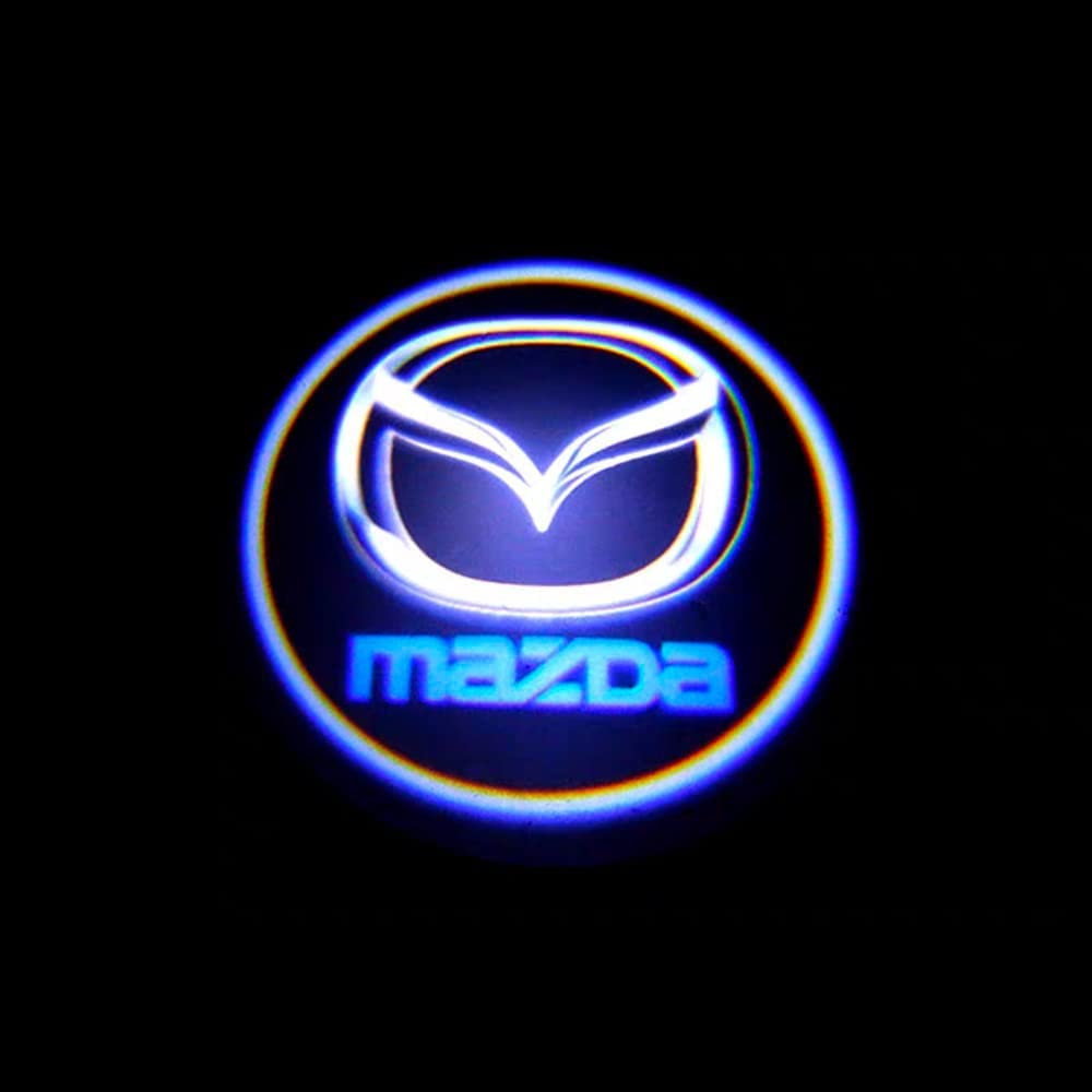 IXITAB 2/4 Stück Projektolicht Willkommenslicht für Mazda 2/Mazda 3/Mazda 5/Mazda 6, Autotür Türbeleuchtung, HD LED TüRbeleuchtung Projektor, Projektor Zubehör,A Two-Mazda 2 von IXITAB