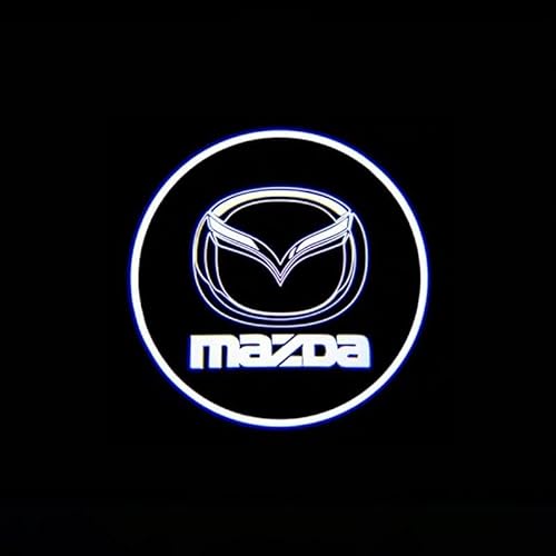 IXITAB 2/4 Stück Projektolicht Willkommenslicht für Mazda 2/Mazda 3/Mazda 5/Mazda 6, Autotür Türbeleuchtung, HD LED TüRbeleuchtung Projektor, Projektor Zubehör,A Two-Mazda 3 von IXITAB