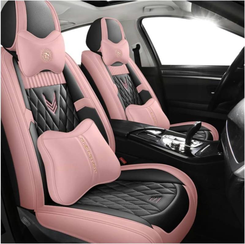 IXITAB Sitzbezüge Auto Autositzbezüge Universal Set für Audi Q2 Q3 8U Q3 Q5 8R Q5 e-tron Sportback Q7 4L Q7 4M Q8 B4 8G Auto Zubehör,Rosa Luxus von IXITAB