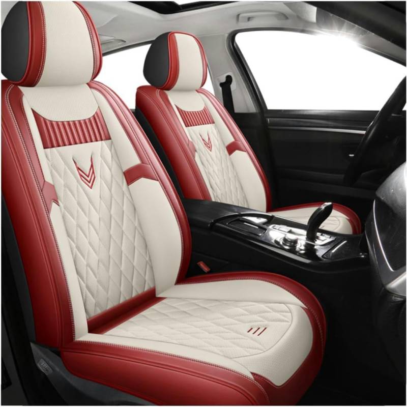 IXITAB Sitzbezüge Auto Autositzbezüge Universal Set für Jaguar E-Pace F-Type F-Type E-PACE XE XF XFR XJ6 XJ8 XJL XK XK8 XKR X-Type Super V8 I-pace Auto Zubehör,Rot von IXITAB